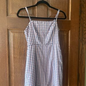 Cristal doll pink/purple plaid dress